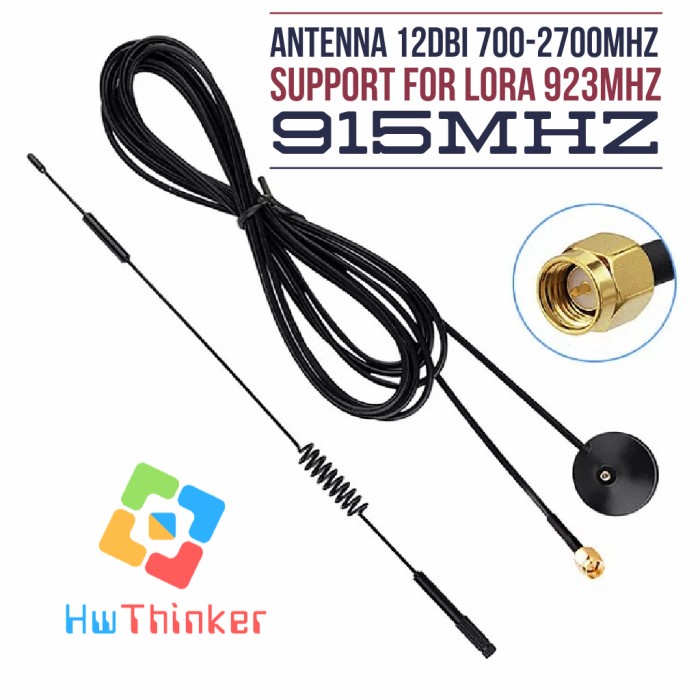 Jual Antena Antenna 12dBi Lora 915Mhz 915 Mhz 4G Male 700-2700MHz ...