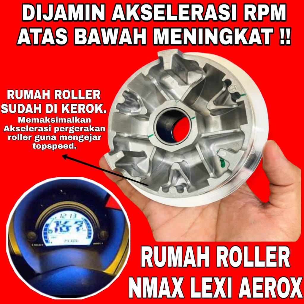 Jual Obat Tarikan Loyo Paket Puley Bubut Nmax Aerox Lexi Rumah Roller Assy Set Nmax Kipas