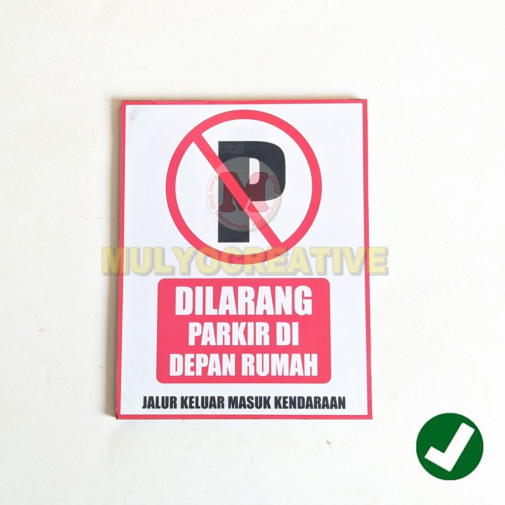 Jual Papan Rambu Akrilik Dilarang Parkir Papan Rambu Ukuran Besar Shopee Indonesia