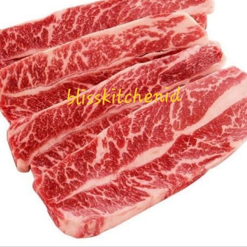 Jual AUS Boneless Wagyu Chuck Short Ribs Galbi / Kalbi / Karubi 1cm ...
