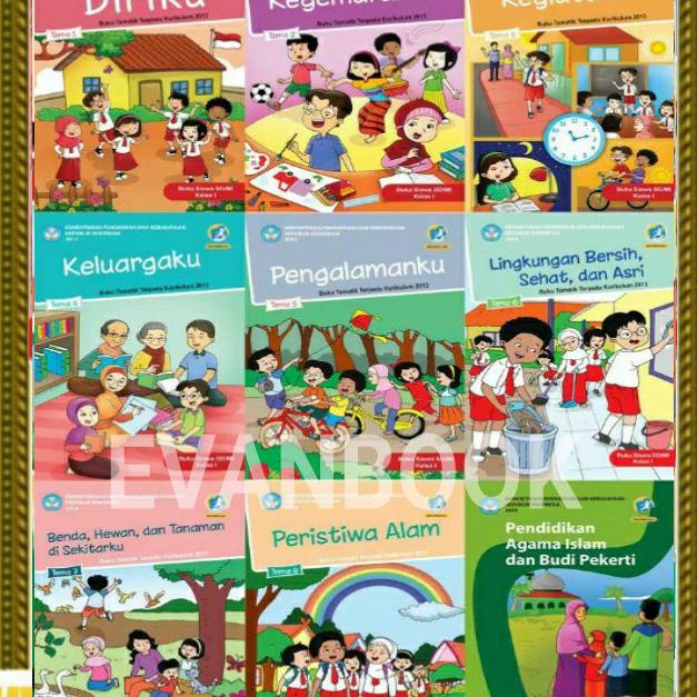 Jual Paket Buku Tematik Kelas 1 Lengkap Satu Tahun Tema 1- 8 Dan Pai ...