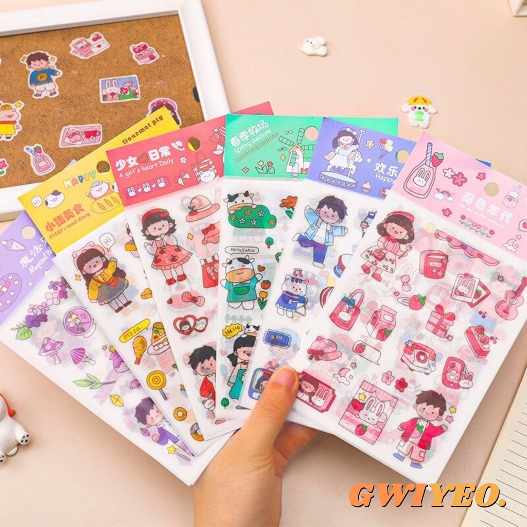 Jual Isi 4 Lembar Daily Life Essential Sticker Journal Stiker Scrapbook ...