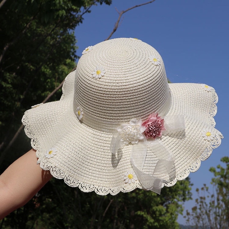Jual MAYSTAR Topi Pantai wanita Bunga pelindung UV -Summerhat Pantai ...