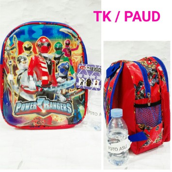 Jual Tas anak TK / PAUD POWER RANGERS gambar timbul 3D ransel ranger ...