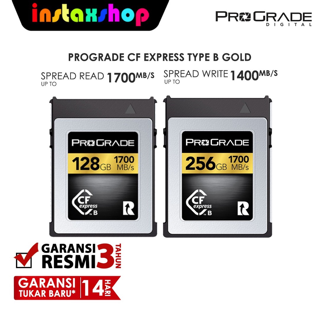 Jual PROGRADE MEMORY CARD DIGITAL CFExpress Type B GOLD 128 & 256 GB