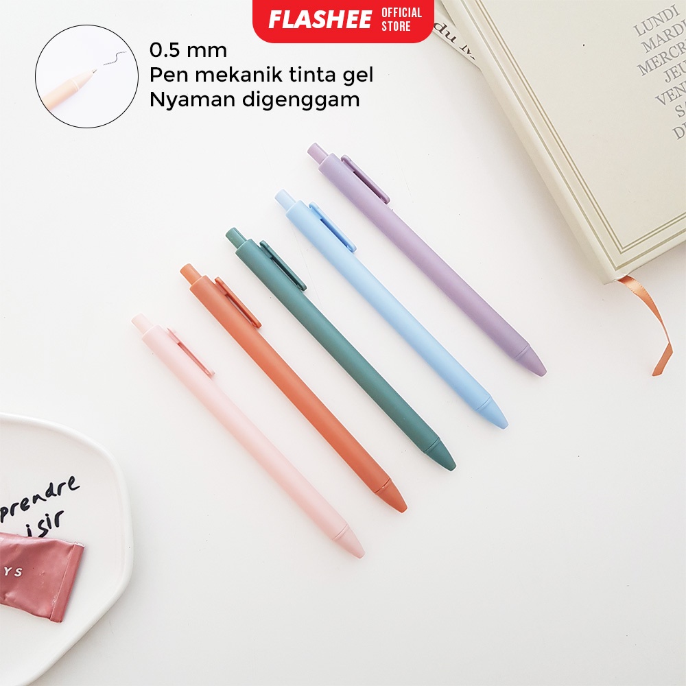 Jual Flashee Pulpen Narita Gel Pastel Mekanik Mm Brightenup Gel