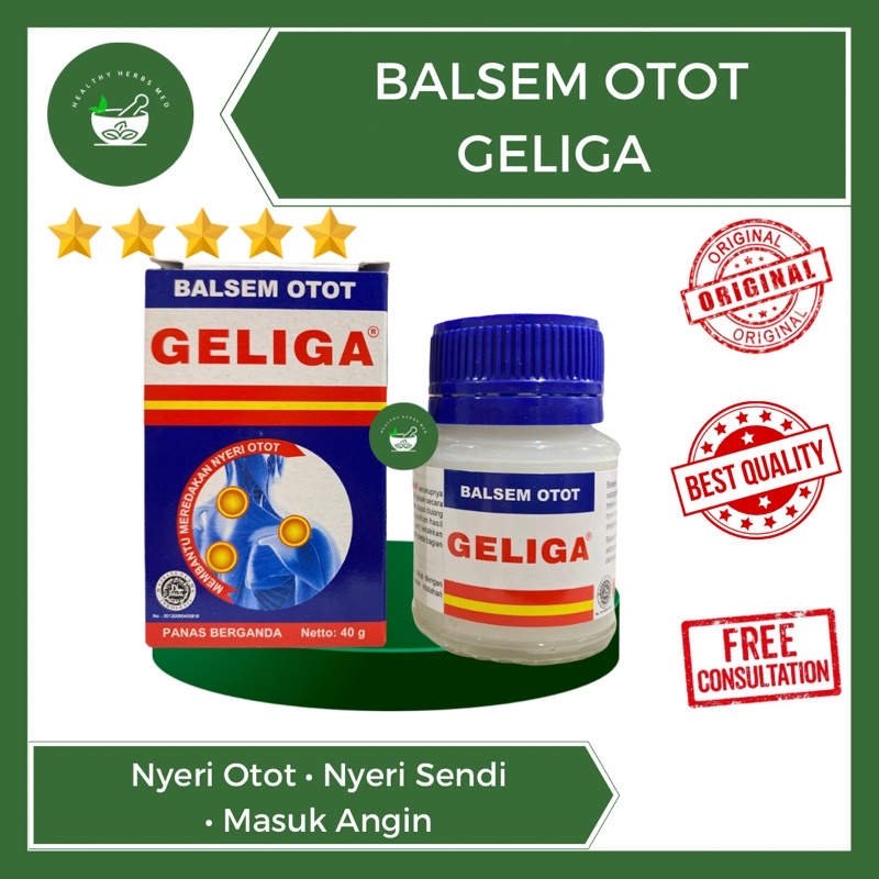 Jual Balsem Otot Geliga 10 Gram Balsem Gosok Pereda Nyeri Otot Nyeri ...