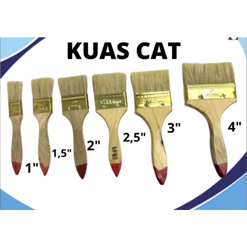 Jual kuas cat tembok dinding kuas cat gagang kayu murah Shopee Indonesia