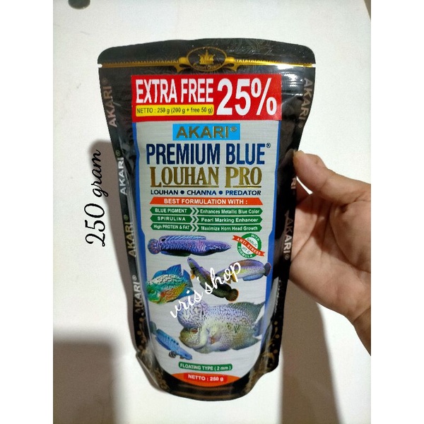 Jual Akari Premium Blue Louhan Pro Gram Pakan Ikan Lohan Atau Ikan Lainnya Shopee Indonesia