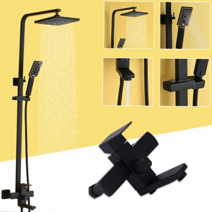 Jual Tiang Shower Shower Tiang Hitam Model Toto Shower Colum Model Toto Kotak Black Shopee