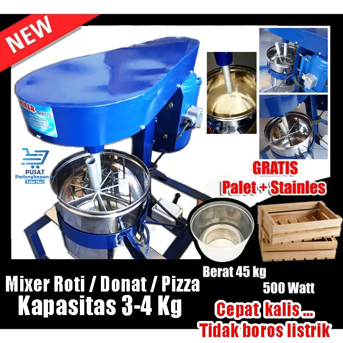 Jual Mixer Adonan Roti Manis Rakitan Mesin Pengaduk Pizza | Shopee ...