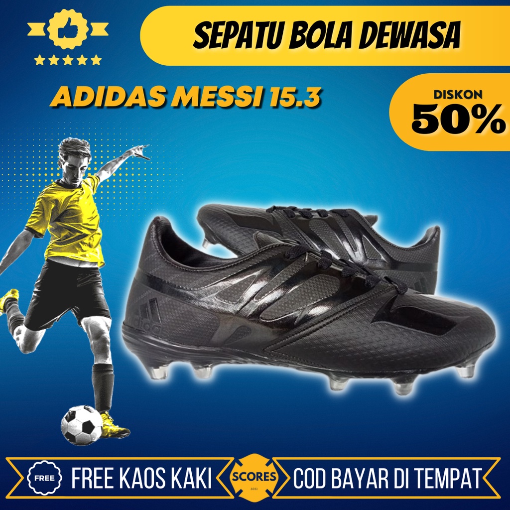 Sepatu Sepak Bola x Messi Pria Dewasa Premium Terbaru Warna Hitam Size  Kaki 39 40 41 42 43 Murah