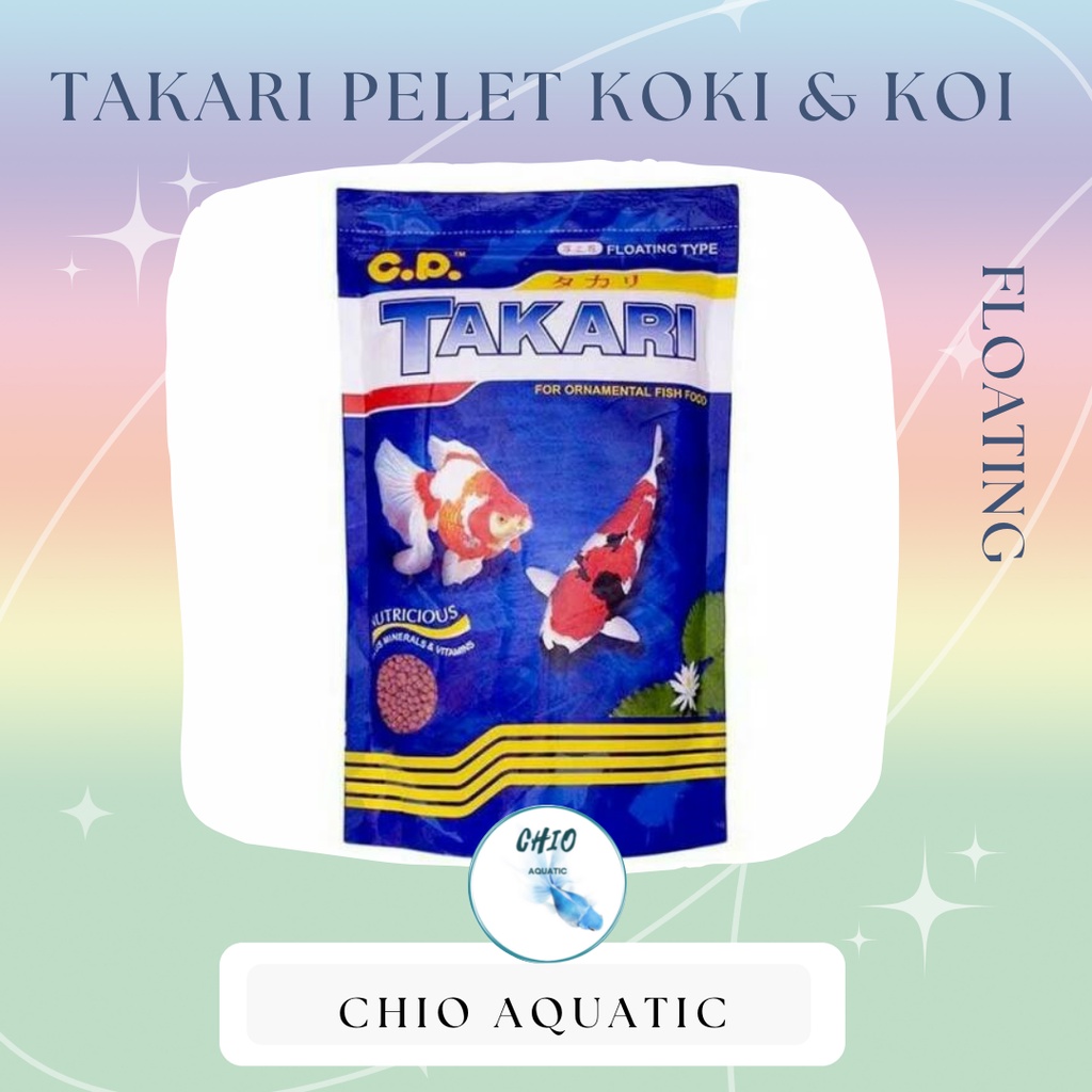 Jual Takari Pakan Makanan Pelet Ikan Hias Koki Koi Floating Type