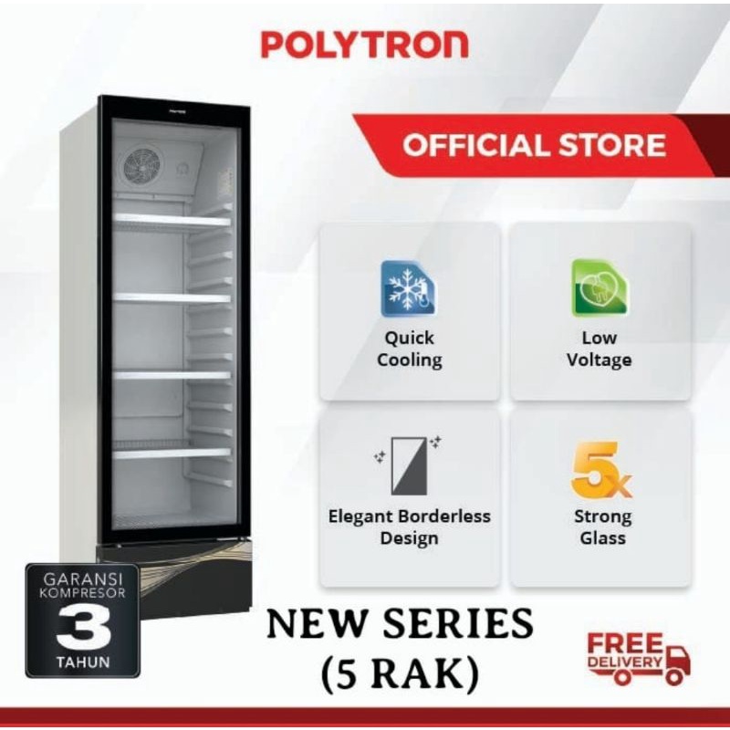 Jual SHOWCASE 5 RAK POLYTRON SCN-237 NEW Type/SERIES (5 RAK) UNTUK KOTA ...