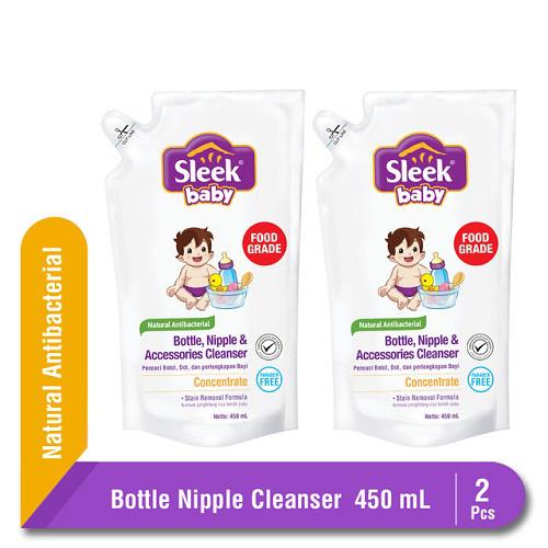 Jual Sleek Baby Bottle Nipple & Accessories Cleanser 2 X 450 ML ...