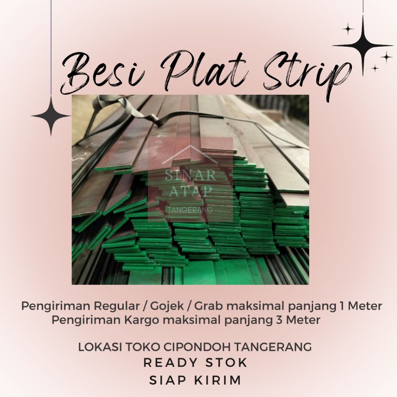 Jual Besi Plat Strip 4 Cm Tebal 4 Mm Panjang 6 Meter Shopee Indonesia