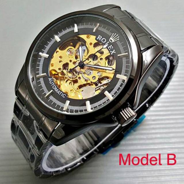 WILL JAM TANGAN PRIA ROLEX BALOX JUMBO AUTOMATIC FULL BLACK