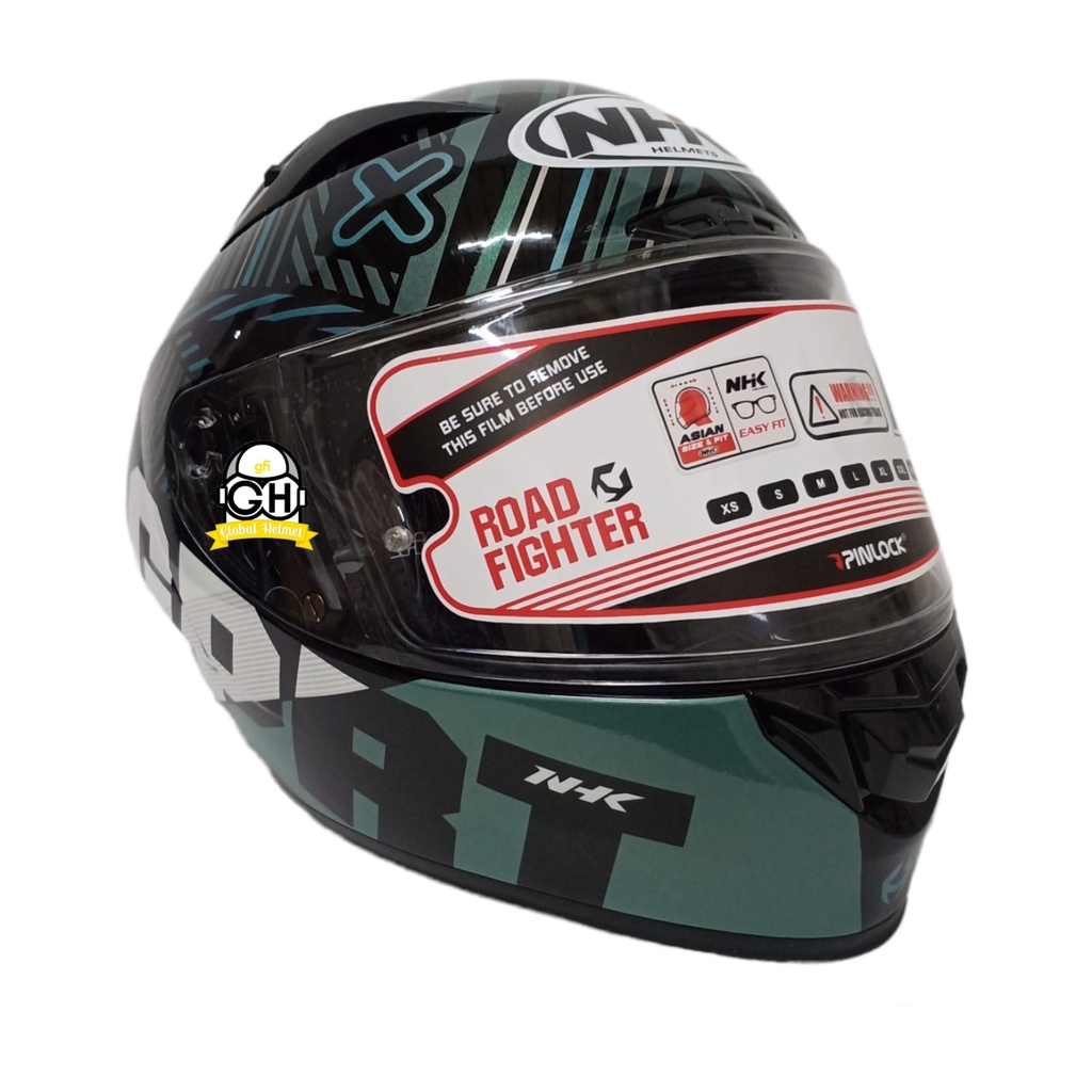 Jual NHK HELM GPR TECH STREET TARGET BLACK GREY GLOSSY GP R TECH ...