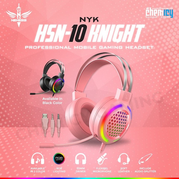 Jual NYK HS-N10 Knight RGB Gaming Headset | Shopee Indonesia