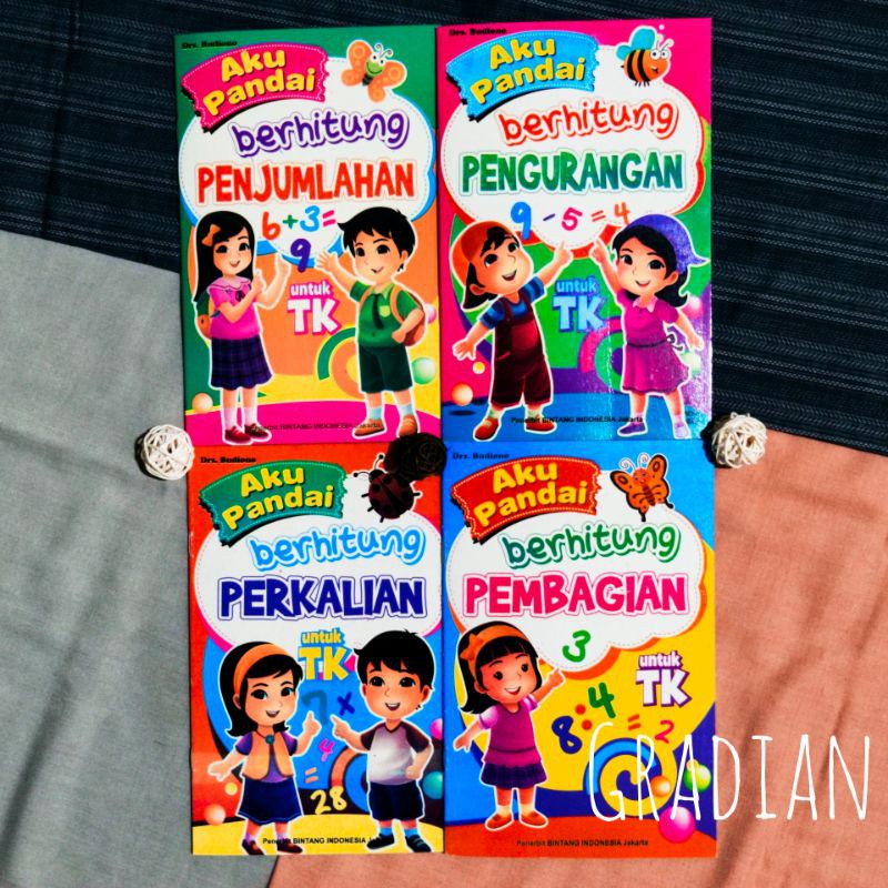 Jual Paket 4 Buku Aku Pandai Berhitung Penjumlahan Pengurangan Perkalian Dan Pembagian Full 4146