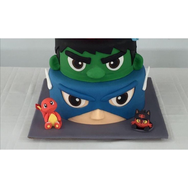 Jual Kue ulang tahun superhero hulk captain america avenger 2 susun