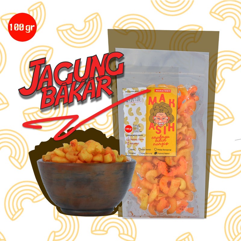 Jual Kemasan 100 Gr Makaroni Mak Asih Camilan Enak Rasa Jagung Bakar