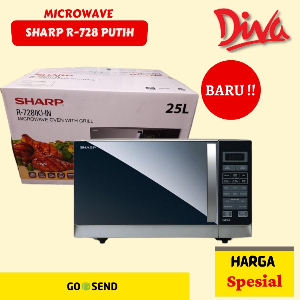 Jual Microwave Sharp R728 Putih ( Khusus Gosend ) Shopee Indonesia