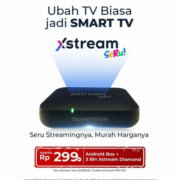 Jual Android TV Box Transvision Exstream Seru Free chanel Diamond 3 Bln ...