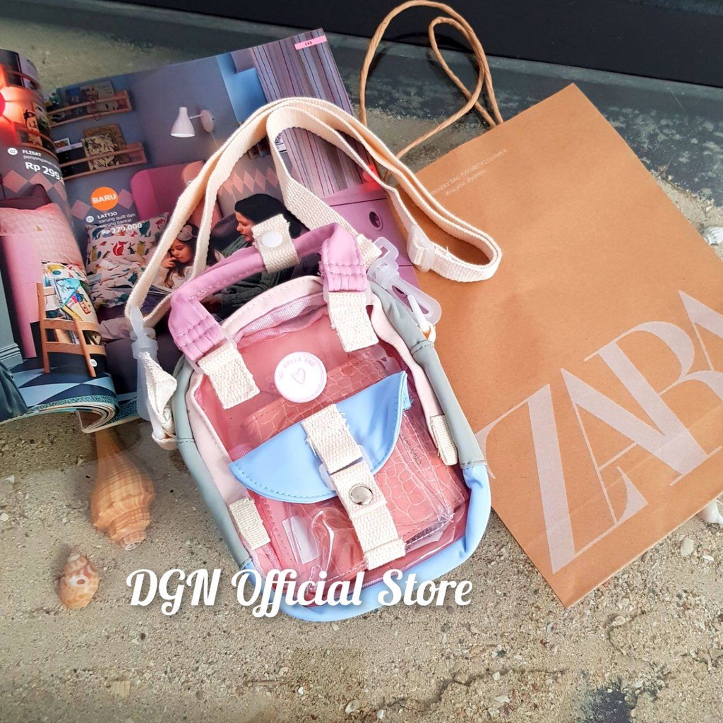 Jual TAS SELEMPANG ZARA MINI HPO VINYL TRANSPARAN TAS WANITA