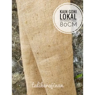 Ready siap kirim kain bahan goni produk lokal meteran