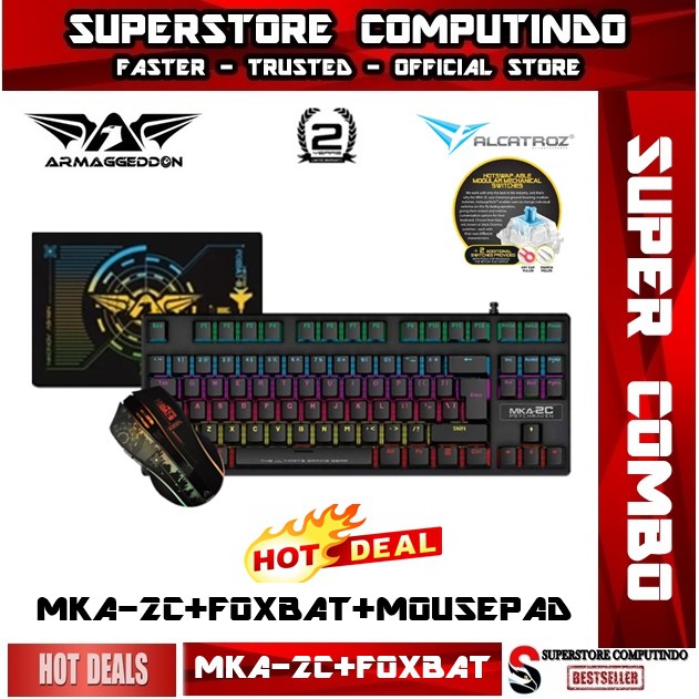 Jual Armaggeddon MKA-2C Mechanical Gaming Keyboard + Foxbat III ...