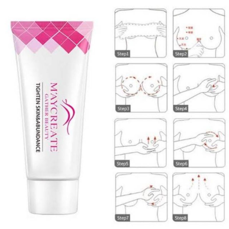 MayCreate gather beauty Breast Cream 80g Cream Pembesar Payudara Oris Breast Up Pengencang Payudara Perawatan Payudara 100 Original