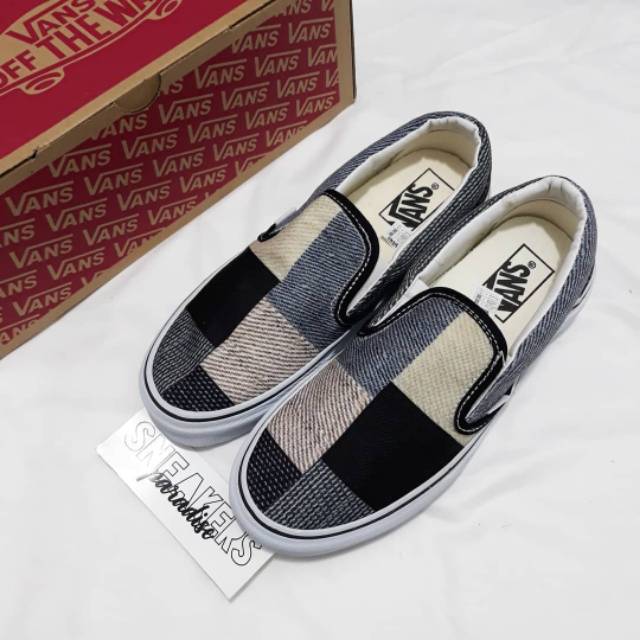 Denim patchwork hot sale vans