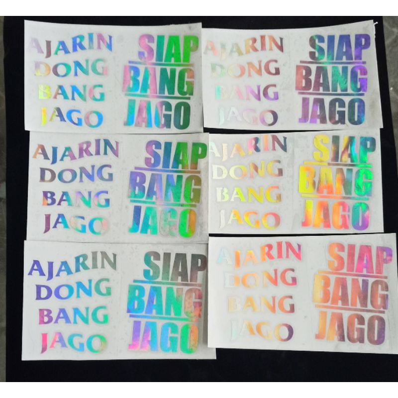 Jual Stiker Ajarin Dong Bang Jago Cutting Sticker Hologram Vinyl Oracal ...