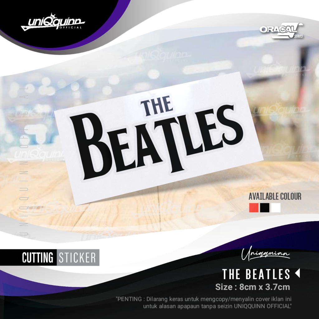 Jual UQ Cutting Sticker Musik The Beatles | Stiker The Beatles | Stiker ...