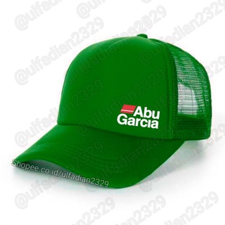 Jual Topi ABU GARCIA Trucker/Jaring Logo Samping - Fishing Hat Abu Garcia  Simple Logo