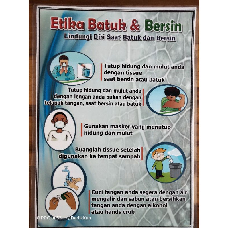 Jual 206 Poster Etika Batuk Dan Bersin Shopee Indonesia