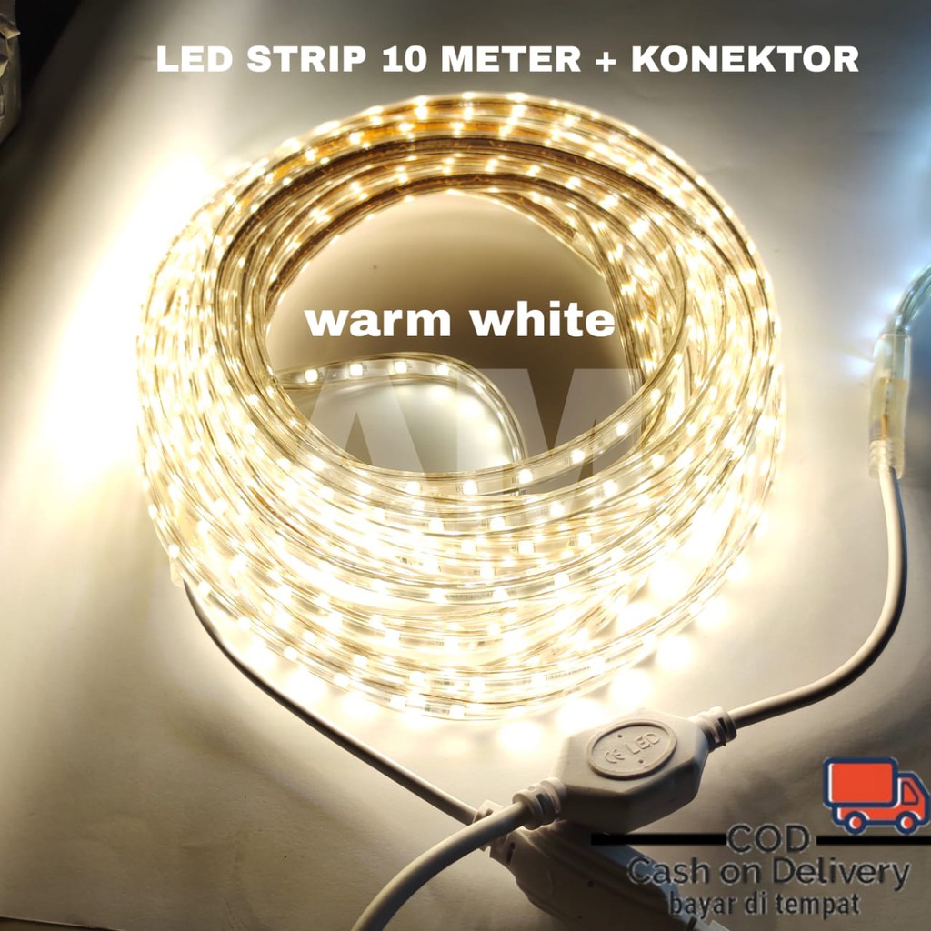 Jual LED Strip 10M/Lampu Selang Meteran 220V -10 Meter +Konektor ...
