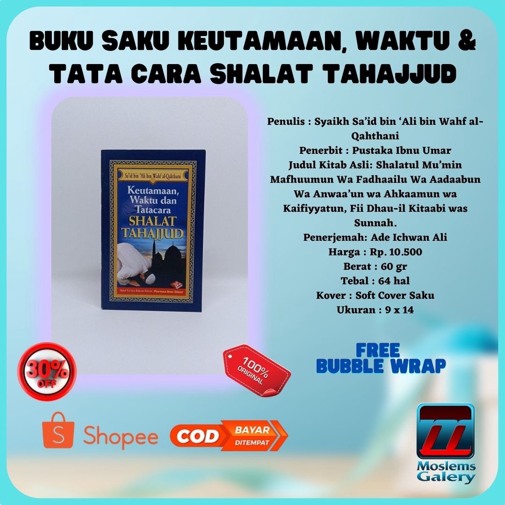 Jual Buku Saku Keutamaan Waktu And Tata Cara Shalat Tahajjud Shopee