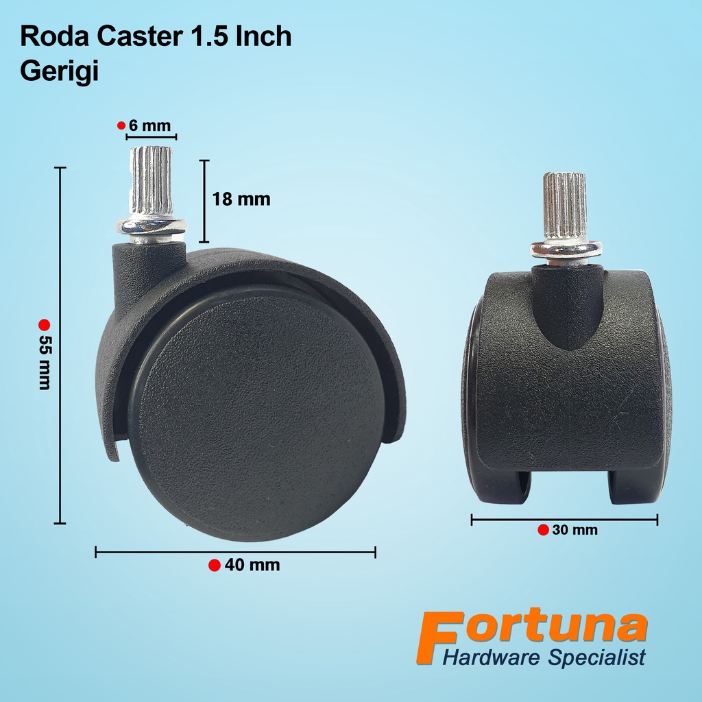 Jual Roda Caster Kursi Kantor 1.5 Inch I Roda Kastor I Kursi I Rak I ...
