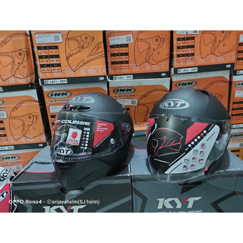 Jual HELM KYT TT COURSE PLAIN WHITE+HELM KYT NFJ//HELM COUPLE MASA KINI Shopee Indonesia