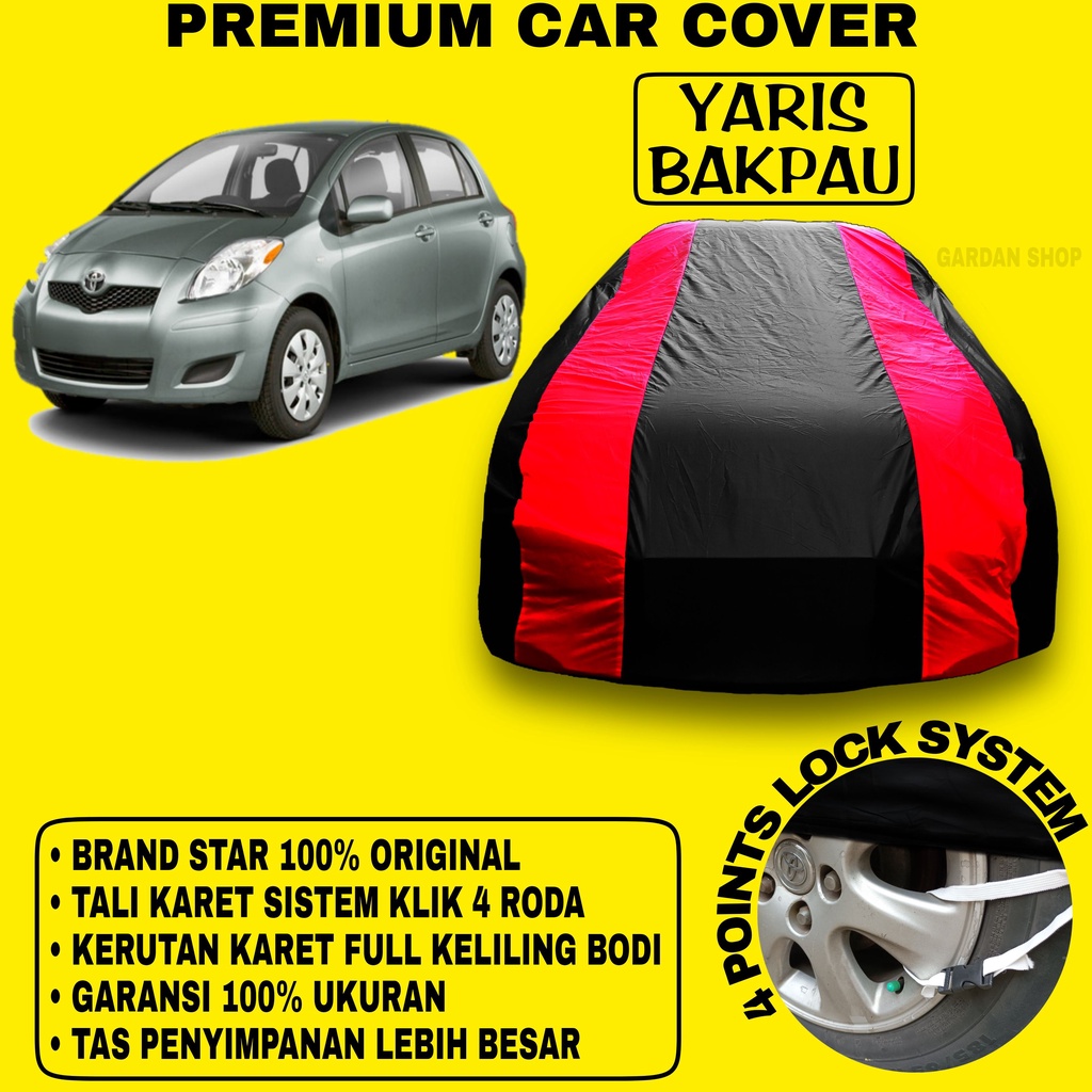 Jual Body Cover YARIS BAKPAU Sarung Strip MERAH Cover Penutup Pelindung