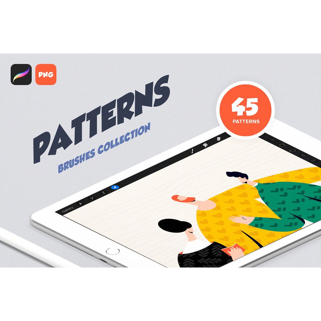 Jual Procreate Brush - 45 Pattern Brushes Collection for Procreate ...