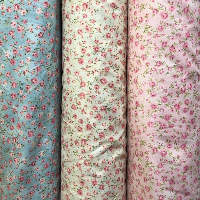 Jual BAHAN KAIN KATUN JEPANG MOTIF BUNGA BUNGA KECIL | Shopee Indonesia