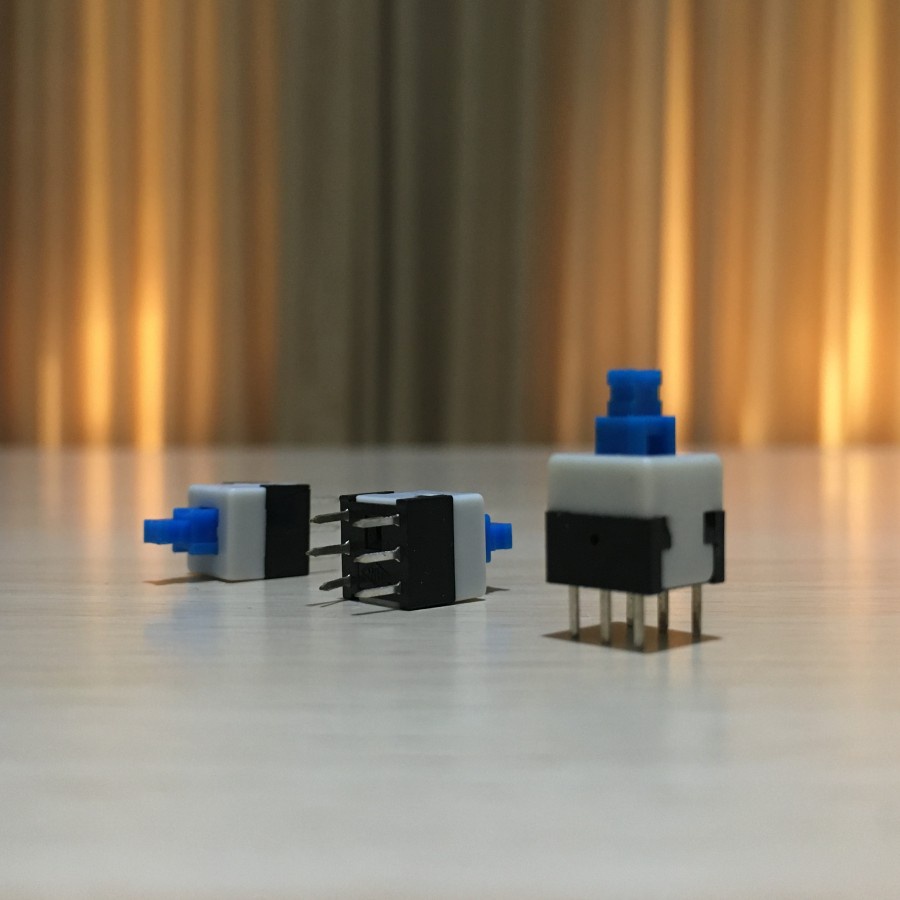 Jual SWITCH PUSH BUTTON SAKLAR PUSH ON OFF 6 PIN 8x8 MM 0.1A 30V PB ...