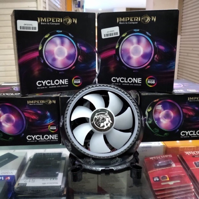 Jual Imperion CPU Cooler CC-G30-01 Cyclone Rgb Running Led - Fan ...