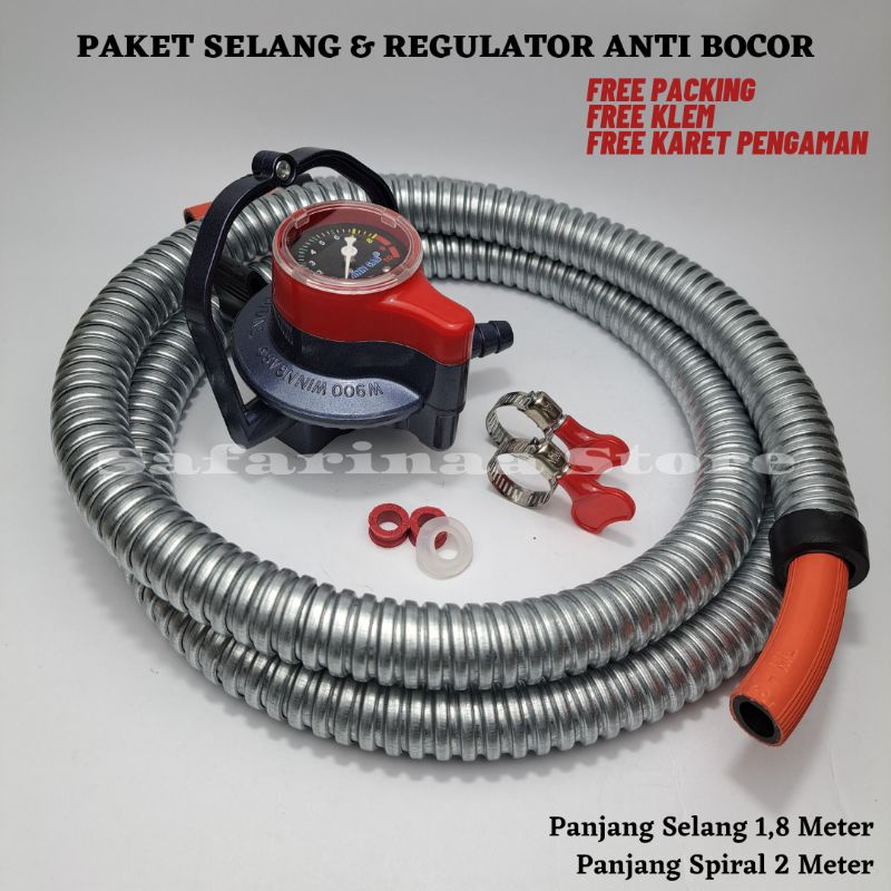 Jual Regulator Kompor Gas Lpg Winn Gas W Meter Set Selang Orange