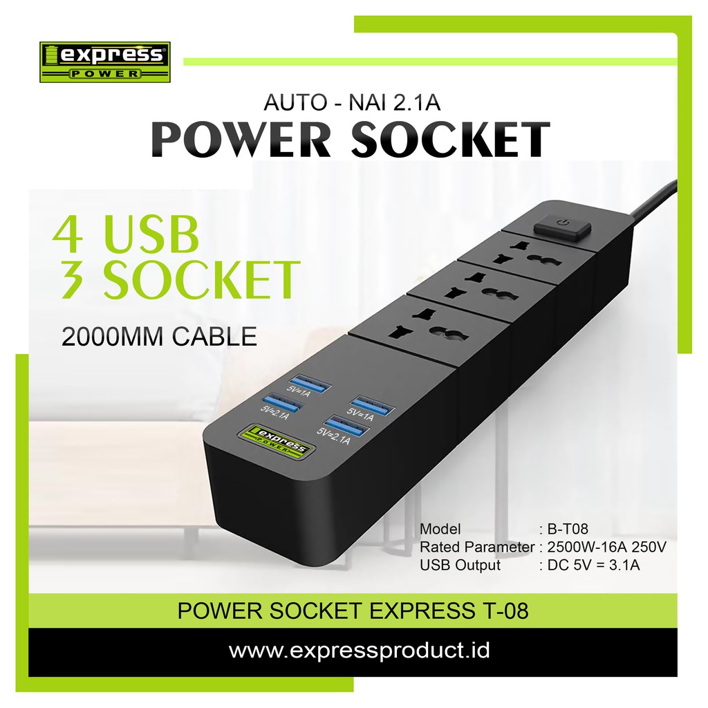 Jual POWER SOCKET HANDPHONE 4 USB / STOP KONTAK COLOKAN CHARGER HP EXP ...