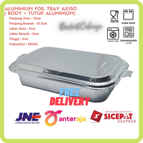 Jual Aluminium Foil Tray Ax Tutup Mika Aluminium Ready Stok Kualitas Export Shopee