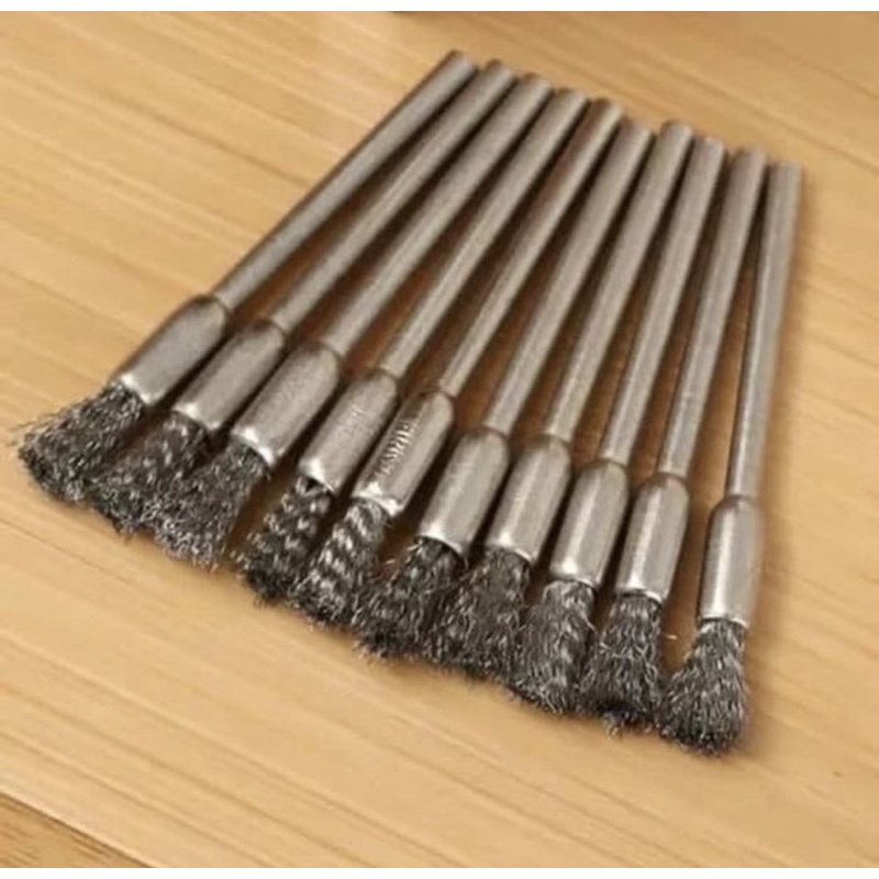 Jual Mata Bor Sikat Model Kawat Lurus panjang - Mata Bor mini Brush ...